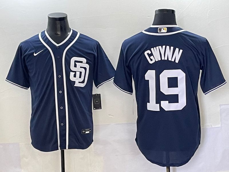 Men 2025 San Diego Padres #19 Gwynn Blue Game Nike MLB Jersey style 21